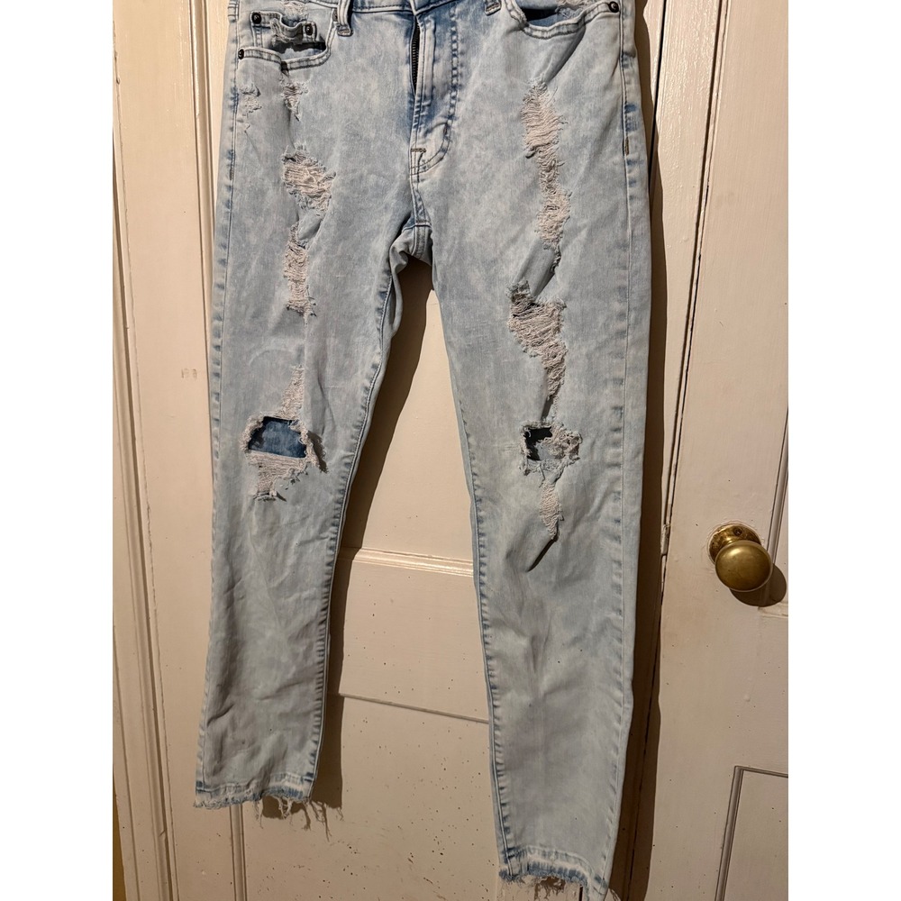 American Eagle Outfitters Mens Extreme Flex Distressed Light Wash Jeans‎ 31x30